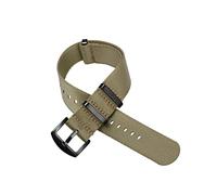 HASGTFM Nylon Seatbelt Watch Band 20mm 22mm Strap De La(Brown,20mm black)