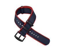 HASGTFM Nylon Seatbelt Watch Band 20mm 22mm Strap De La(Light Pink White,20mm silver)