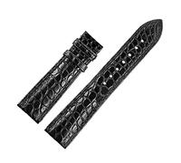HASGTFM Pelotas de cinturón de cuero de piel de piel de reloj Pulseras de correa for 12/13/14/15/16/17 / 18/19/20/21 / 22 / 23mm Hombre(Schwarz,19mm)