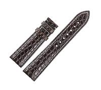 HASGTFM Pelotas de cinturón de cuero de piel de piel de reloj Pulseras de correa for 12/13/14/15/16/17 / 18/19/20/21 / 22 / 23mm Hombre(Dark brown whiteline,19mm)
