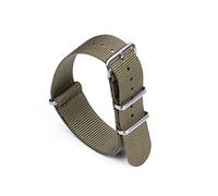 HASGTFM PREMIUM HERRINGBONE 20mm 22mm Cinturón de seguridad Reloj Nylon Strap Strap Fit for 007 Fit for James Bond Military Striped Reemplazo Reloj(Light green,20mm)