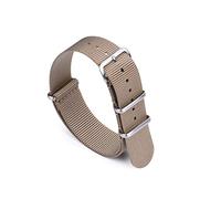 HASGTFM PREMIUM HERRINGBONE 20mm 22mm Cinturón de seguridad Reloj Nylon Strap Strap Fit for 007 Fit for James Bond Military Striped Reemplazo Reloj(Khaki,20mm)