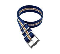 HASGTFM PREMIUM OTAN ZULU RELOJ DE RELOJ DE LA CORREA DE RELOJ DE NYLON DE 20 MM 22 mm Pulsera de reemplazo Straps FORT-UDOR BLACK BAY OTAN WATCH BANDS(Blue white orange)