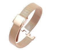 HASGTFM Pulsera Cóncava Simple De Acero Inoxidable For Mujer, Correa De Reloj De 10mm Apta For Reloj De Acero Inoxidable Fit For CK K8G236 K8G231 K8G235 K8G23146(Mesh rose gold)