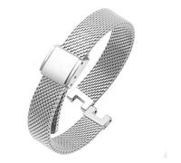HASGTFM Pulsera Cóncava Simple De Acero Inoxidable For Mujer, Correa De Reloj De 10mm Apta For Reloj De Acero Inoxidable Fit For CK K8G236 K8G231 K8G235 K8G23146(Mesh belt silver)