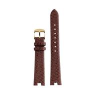 HASGTFM Pulsera de 12MM y 14MM apta for reloj Gucci, correa apta for GC for mujer YA141.4 YA141505, correa de cuero for reloj, pulsera for ajuste de muesca(Brown-gold,12mm)