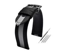 HASGTFM Pulsera de 20MM y 22MM apta for Armani AR1948 1968 1918, correa de reloj de cuero de nailon, accesorios de correas de reloj de lona for hombre l-uigi(22mm)