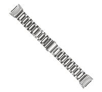 HASGTFM Pulsera de acero inoxidable Fit for Samsung Gear Fit 2 Pulsera inteligente TRES-BEAD Slingshot Hebilla Correa de metal Color sólido Reloj de reloj(Silver)