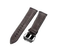 HASGTFM Pulsera de banda de cuero Black Blue marrón vintage Matte Store for mujer Hombres 18 mm 20 mm 22 mm de 24 mm MUBILIDAD DE MULTA(Dark brown,20mm)