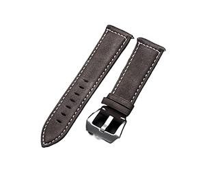 HASGTFM Pulsera de banda de cuero Black Blue marrón vintage Matte Store for mujer Hombres 18 mm 20 mm 22 mm de 24 mm MUBILIDAD DE MULTA(Dark brown,18mm)