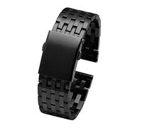 HASGTFM Pulsera de correa de acero inoxidable negro 22 mm 24 mm 26 mm 28 mm 30 mm ajuste for diesel for mí NDZ4316 DZ7395 DZ7305 Banda de reloj de metal sólido(B2,24mm)