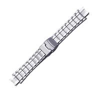 HASGTFM Pulsera de correa de banda de reloj de metal Ajuste for Casio Fit for EDIFICE EFX-500D EFX500D EFX-500 SmartWatch Reloj de acero inoxidable(Silver)