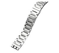 HASGTFM Pulsera de correa de reloj de acero inoxidable de metal apta for Swatch YGS749G YCS Yas YGS IRONY Cerámica Hombres Mujeres Reloj Correa de cadena 17 mm 19 mm 21 mm(SWQ-G18-silver,17mm)