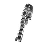 HASGTFM Pulsera de correa de reloj de acero inoxidable de metal apta for Swatch YGS749G YCS Yas YGS IRONY Cerámica Hombres Mujeres Reloj Correa de cadena 17 mm 19 mm 21 mm(SWQ-01-black,17mm)