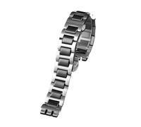 HASGTFM Pulsera de correa de reloj de acero inoxidable de metal apta for Swatch YGS749G YCS Yas YGS IRONY Cerámica Hombres Mujeres Reloj Correa de cadena 17 mm 19 mm 21 mm(SWQ-02-black,19mm)