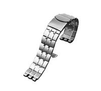 HASGTFM Pulsera de correa de reloj de acero inoxidable de metal apta for Swatch YGS749G YCS Yas YGS IRONY Cerámica Hombres Mujeres Reloj Correa de cadena 17 mm 19 mm 21 mm(SWQ-G27-silver,19mm)