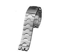 HASGTFM Pulsera de correa de reloj de acero inoxidable de metal apta for Swatch YGS749G YCS Yas YGS IRONY Cerámica Hombres Mujeres Reloj Correa de cadena 17 mm 19 mm 21 mm(SWQ-G21-silver,19mm)