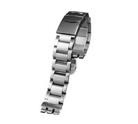 HASGTFM Pulsera de correa de reloj de acero inoxidable de metal apta for Swatch YGS749G YCS Yas YGS IRONY Cerámica Hombres Mujeres Reloj Correa de cadena 17 mm 19 mm 21 mm(SWQ-G19-silver,17mm)