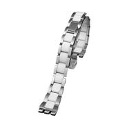 HASGTFM Pulsera de correa de reloj de acero inoxidable de metal apta for Swatch YGS749G YCS Yas YGS IRONY Cerámica Hombres Mujeres Reloj Correa de cadena 17 mm 19 mm 21 mm(SWQ-01-silver,17mm)