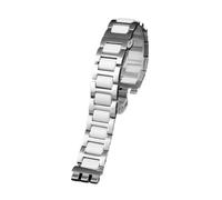 HASGTFM Pulsera de correa de reloj de acero inoxidable de metal apta for Swatch YGS749G YCS Yas YGS IRONY Cerámica Hombres Mujeres Reloj Correa de cadena 17 mm 19 mm 21 mm(SWQ-02-silver,17mm)