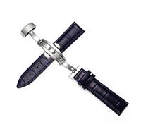 HASGTFM Pulsera de cuero Banda de reloj de reloj de reloj de color azul oscuro de tamaño 12 14 16 18 20 21 22mm 23mm Banda de reloj(Celestial Teal,20mm)