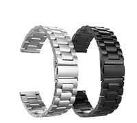 HASGTFM Pulsera de la correa de la pulsera de la pulsera de acero inoxidable de 24 mm Smart Watch Teléfono Hombres Reloj Ajuste for KoSpet Highfit for Optimus Pro Fit for Brave(Black and siver)