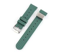 HASGTFM Pulsera de la pulsera de la muñeca de la correa de la marca de la marca de la marca de 20 mm de 22 mm que apta for Japón Sbdx Turtle WatchBand Sumo Prosex Reloj de buceador Fkm(Green silverrin