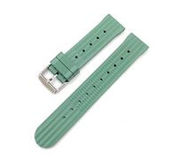 HASGTFM Pulsera de la pulsera de la muñeca de la correa de la marca de la marca de la marca de 20 mm de 22 mm que apta for Japón Sbdx Turtle WatchBand Sumo Prosex Reloj de buceador Fkm(Green silver bu