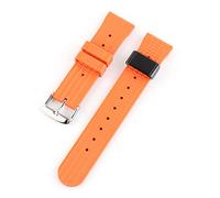 HASGTFM Pulsera de la pulsera de la muñeca de la correa de la marca de la marca de la marca de 20 mm de 22 mm que apta for Japón Sbdx Turtle WatchBand Sumo Prosex Reloj de buceador Fkm(Orange blackrin