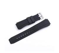 HASGTFM Pulseras a prueba de agua Pulseras de silicona duraderas de la correa de la hebilla del alfiler de la serie for el edificador serie EF-552 Hombre de goma reloj de reloj negro 25mm + herramient