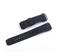 HASGTFM Pulseras a prueba de agua Pulseras de silicona duraderas de la correa de la hebilla del alfiler de la serie for el edificador serie EF-552 Hombre de goma reloj de reloj negro 25mm + herramient