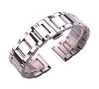 HASGTFM Pulseras de correa de reloj de acero inoxidable Hombres Metal plateado 18 20 21 22 23 24 mm Moda Mujer Correas de reloj Accesorios(Polished,22mm)