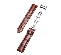 HASGTFM Reloj Ajuste de banda for Longiness Masters Colección Reloj Reloj Correa Correas Pulseras Cuero 19 20 21mm Correa Cuero(A-Brown and white,21mm)