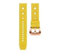 HASGTFM Reloj automático for hombre 20 / 22mm Correa de bronce de bronce de pulsera de pulsera de pulsera Reloj de goma suave Pulseras de goma(Gelb,20mm)