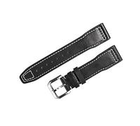 HASGTFM Reloj Banda Cuero Ajuste for hombres IWC 20mm 21mm Reloj de cuero Correa Negro Brown Soft Cuero Reloj Cinturón(Schwarz,21mm)