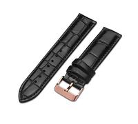 HASGTFM Reloj Brown Brown con reloj de reloj de oro rosa 14 mm 18 mm 20 mm apto for Dw Ajuste for Daniel Fit for Wellington Watch Band(Rose-Black A,19mm)
