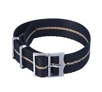 HASGTFM Reloj Correa 20 mm 22 mm Pulsera de reemplazo de nylon Correa de reloj Ajuste for Tudor Strap de la OTAN(Silver Yellow,20mm)
