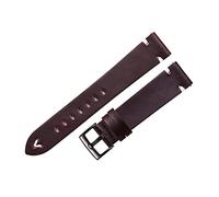 HASGTFM Reloj correas pulsera 18 mm 20 mm 22 mm rojo marrón hecha a mano de aceite de cera de cuero de cuero de cuero de cinta de liberación rápida for el engranaje S3(Coffee brown-black,18mm)