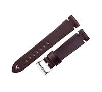 HASGTFM Reloj correas pulsera 18 mm 20 mm 22 mm rojo marrón hecha a mano de aceite de cera de cuero de cuero de cuero de cinta de liberación rápida for el engranaje S3(Coffee brown-silver,18mm)