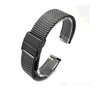 HASGTFM Reloj de correa de banda de reloj de 20 mm de 20 mm 42 46mm Engranaje s3 Ajuste de acero inoxidable de liberación rápida clásica for Samsung Galaxy 3 Fit for Active2(Schwarz,20mm)