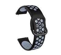 HASGTFM Reloj de cortones de reloj de 20 mm de 22 mm 42m 46 mm Hebilla negra 41 mm de 45 mm de engranaje S2 S3 Ajuste for la pulsera transpirable Huawei GT2 Silicona for Samsung Fit for Galaxy(H4,22mm