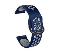 HASGTFM Reloj de cortones de reloj de 20 mm de 22 mm 42m 46 mm Hebilla negra 41 mm de 45 mm de engranaje S2 S3 Ajuste for la pulsera transpirable Huawei GT2 Silicona for Samsung Fit for Galaxy(H7,22mm