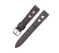 HASGTFM Reloj de cuero for mujer for diseño hueco de moda azul marrón de 16 mm(Brown,16mm)