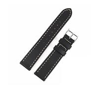 HASGTFM Reloj de cuero retro 20 mm 22mm Cofffee negro Banda de reloj de reloj de acero inoxidable Cinturón de correa de liberación rápida for hombres(Schwarz,20mm)