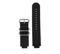 HASGTFM Reloj de nailon de 16mm, correa de reloj modificada compatible for Casio GA900 GA110 DW5600 5610 GWB5600 GA2100, pulsera negra dorada for deportes al aire libre(Black-silver)