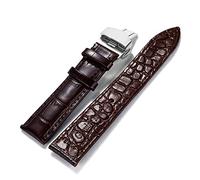HASGTFM Reloj de reloj 18 mm 19 mm 20 mm 21mm 22 mm 24mm reloj de reloj de cuero reloj de reloj de reloj Ajuste for Tissot Fit Seiko(BLACK WHITE,16mm)
