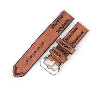 HASGTFM Reloj de reloj de cuero retro Correa de reloj de 24 mm de reloj de reloj de reloj de reemplazo hecho a mano accesorios for hombres