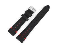 HASGTFM Reloj de reloj de cuero retro hecho a mano Reloj de reloj de reloj negro 20 mm 22 mm respirable poroso de doble color Accesorios Accesorios Pulsera(Schwarz,22mm)