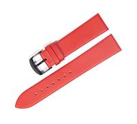 HASGTFM RETRAJE REATRO 18 mm 20 mm 22 mm Fino de reloj suave Correa de correa adecuada for un ajuste adecuado for DW Reloj Galaxy Watch Gear S3(Red Black,16mm)