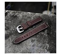 HASGTFM Retro banda de reloj a mano 20 mm 22 mm 24 mm Vintage reloj de cuero de la banda de la banda de la correa de la muñeca D la hebilla apta for Panerai(Brown,24mm)